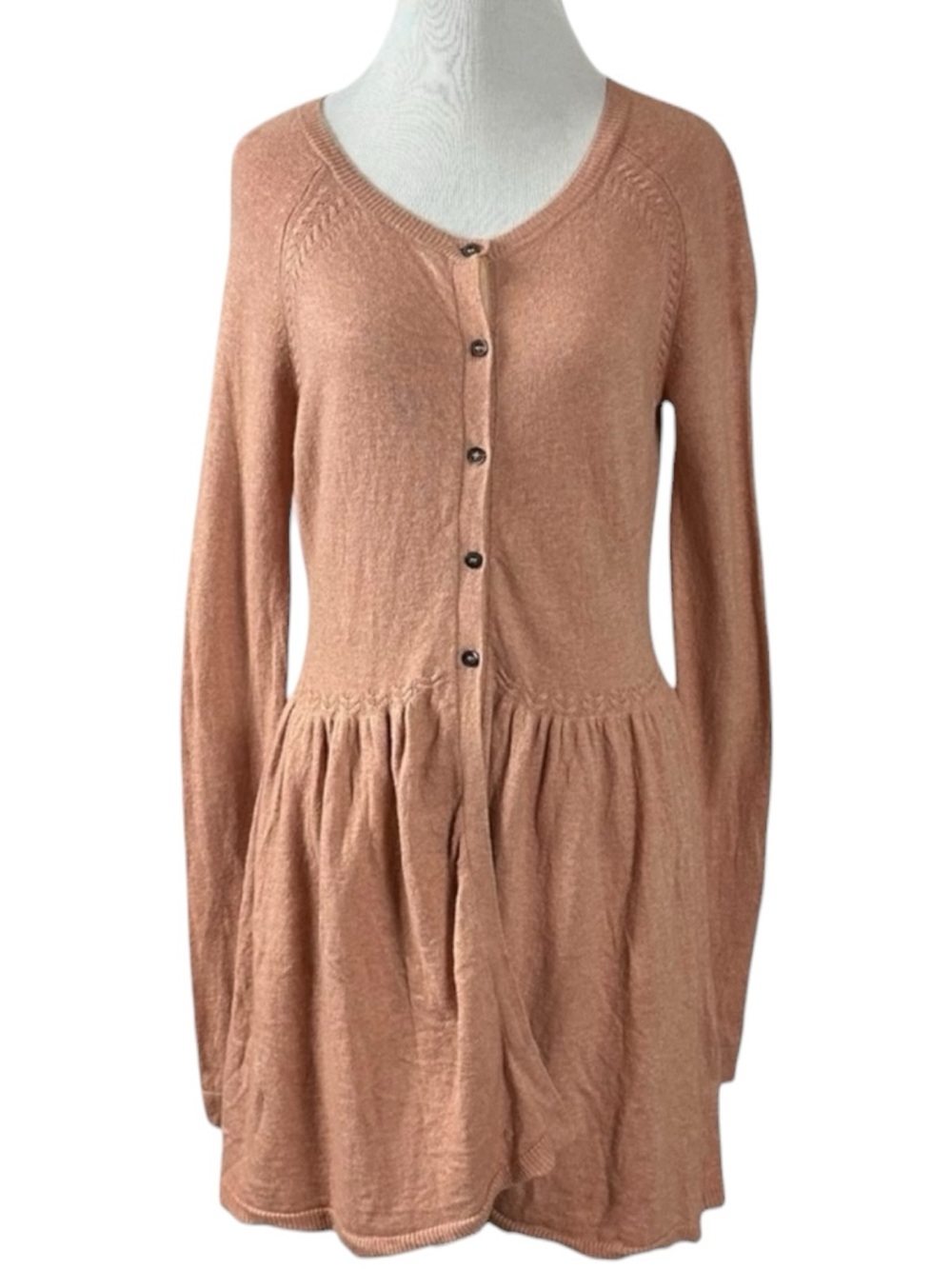 Sundance Favorite Days Sweater Cardigan Blush Pink Cashmere Blend Dainty Small